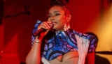 Yemi Alade Wore An OTT Ankara Romper Dress At Her  Music Concert in Germany