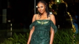 Yvonne Nelson Fringed Gown at Movie Premiere Ghana FPN