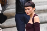 Zendaya Matches Her Dress and Lips to her Baby Bang Hairstyle at Fendi Show